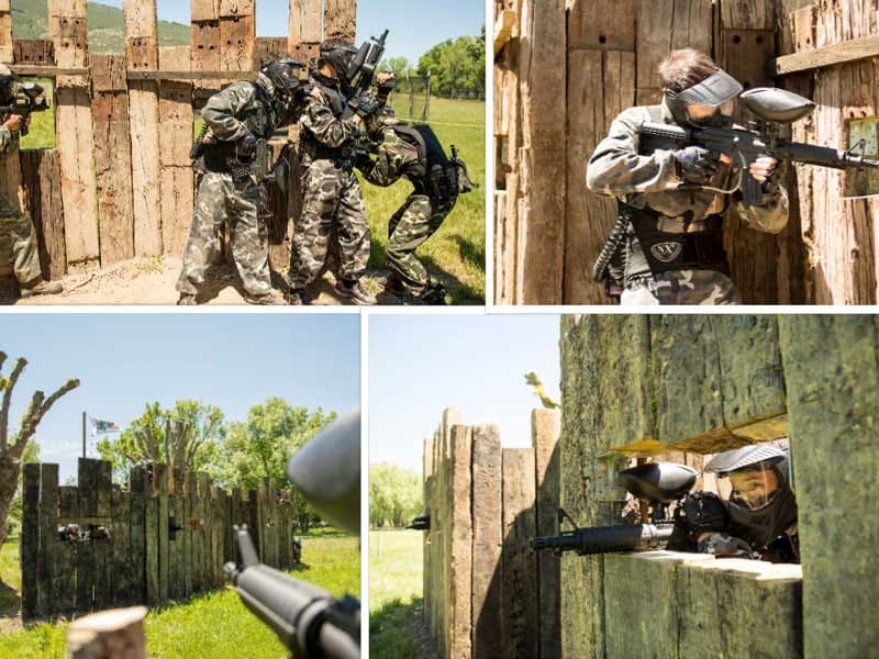 Varios jugadores durante una partida en varias fotos superpuestas