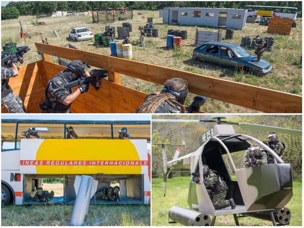 Fotos de distintos escenarios del mejor Paintball de Madrid