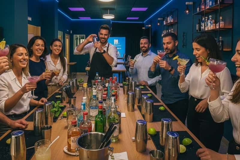Equipo de empresa disfrutando de una actividad de team building en Madrid