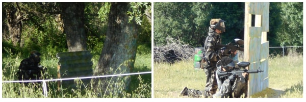 Partida en los bosques de Gran Paintball Madrid