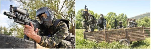 Juagadores de paintball, el mejor plan de madrid