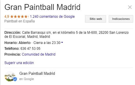 Reseñas de los clientes de los campos de gran paintball madrid