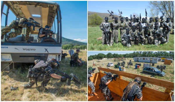 Nuestra empresa de Team Building en Madrid organizando una partida de paintball en varios escenarios