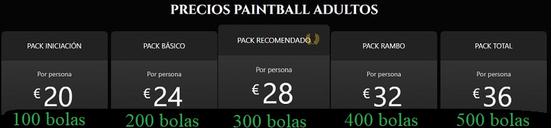 precios baratos en gran paintball madrid
